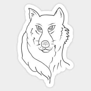 Elegant wolf Sticker